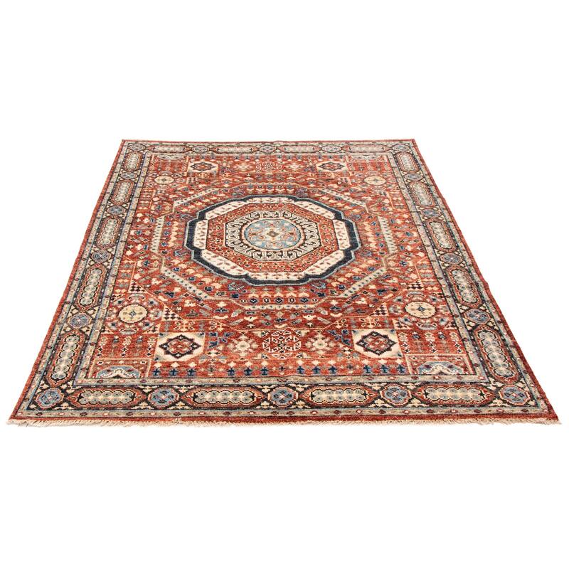 ECARPETGALLERY Hand-knotted Jules Serapi Dark Red Wool Rug - 7'9 x 9'10