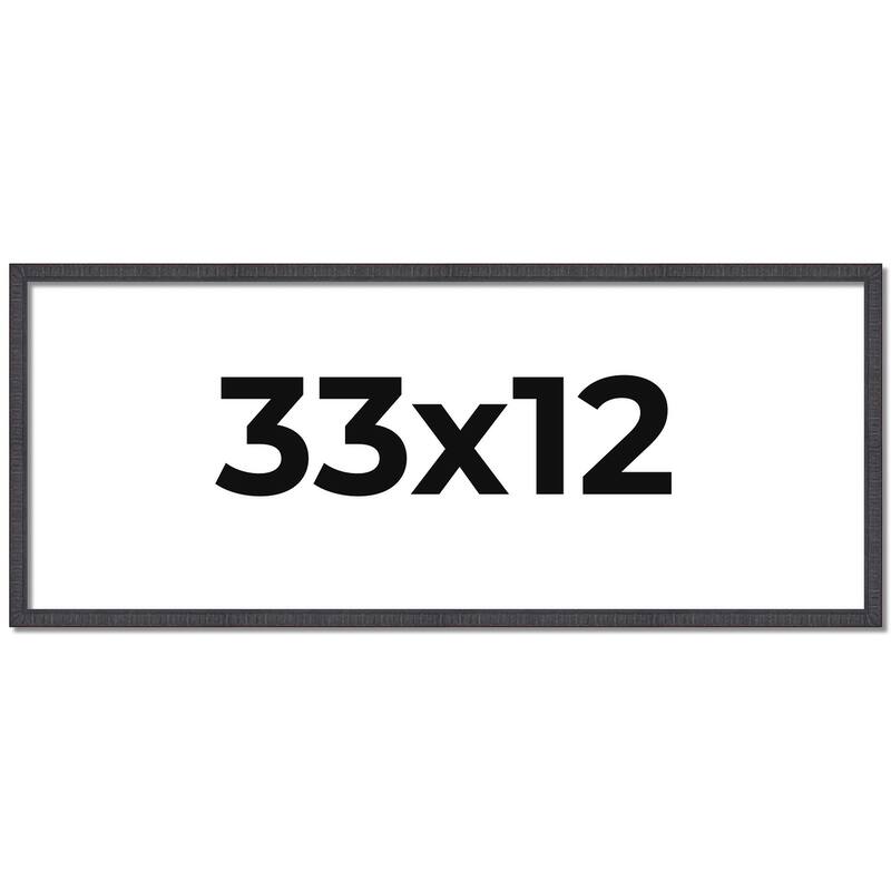 33x12 Frame Brown Solid Wood Picture Frame - Complete Modern Photo