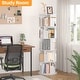 preview thumbnail 3 of 9, 4/5 Tiers Round Rotating Bookcase, Revolving Floor Standing Bookshelf Corner Organizer Display