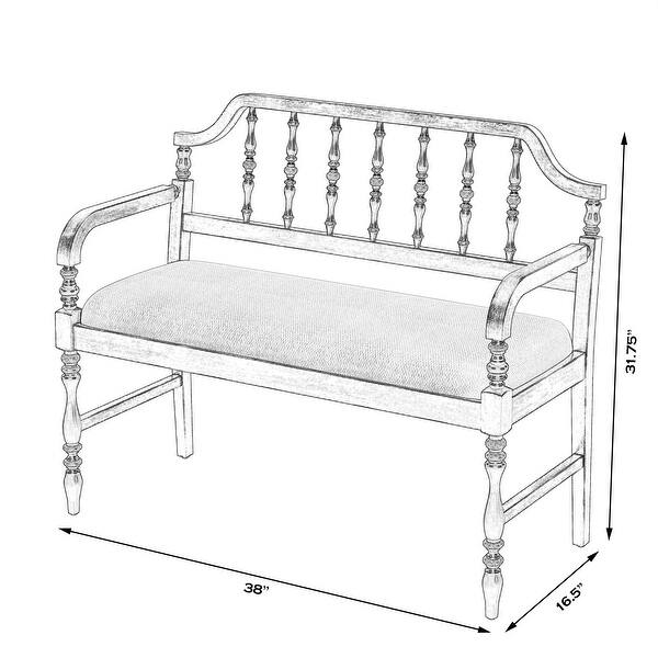Emilia Cafe Noir Upholstered Bench