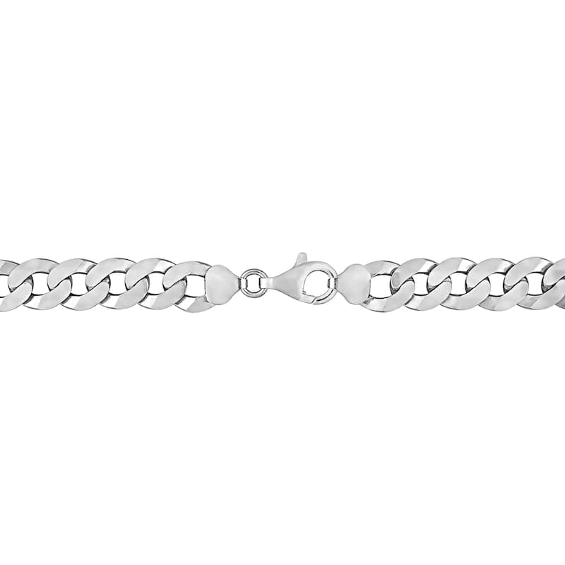 Miadora 10.2mm Curb Link Chain Bracelet Sterling Silver- 9 in