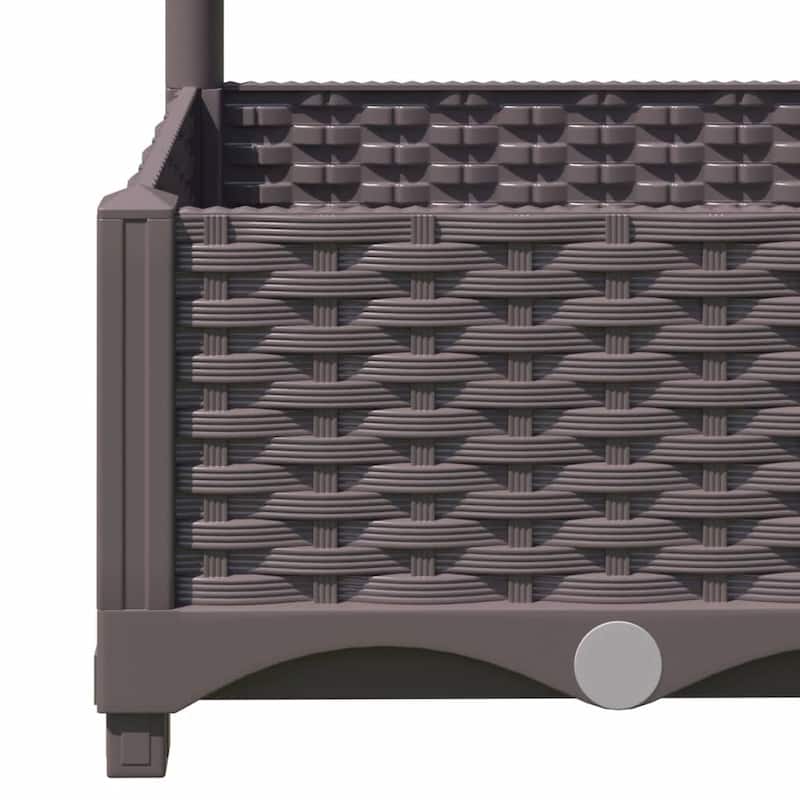 vidaXL Garden Planter with Trellis Plant Pot Flower Box Raised Bed Outdoor PP