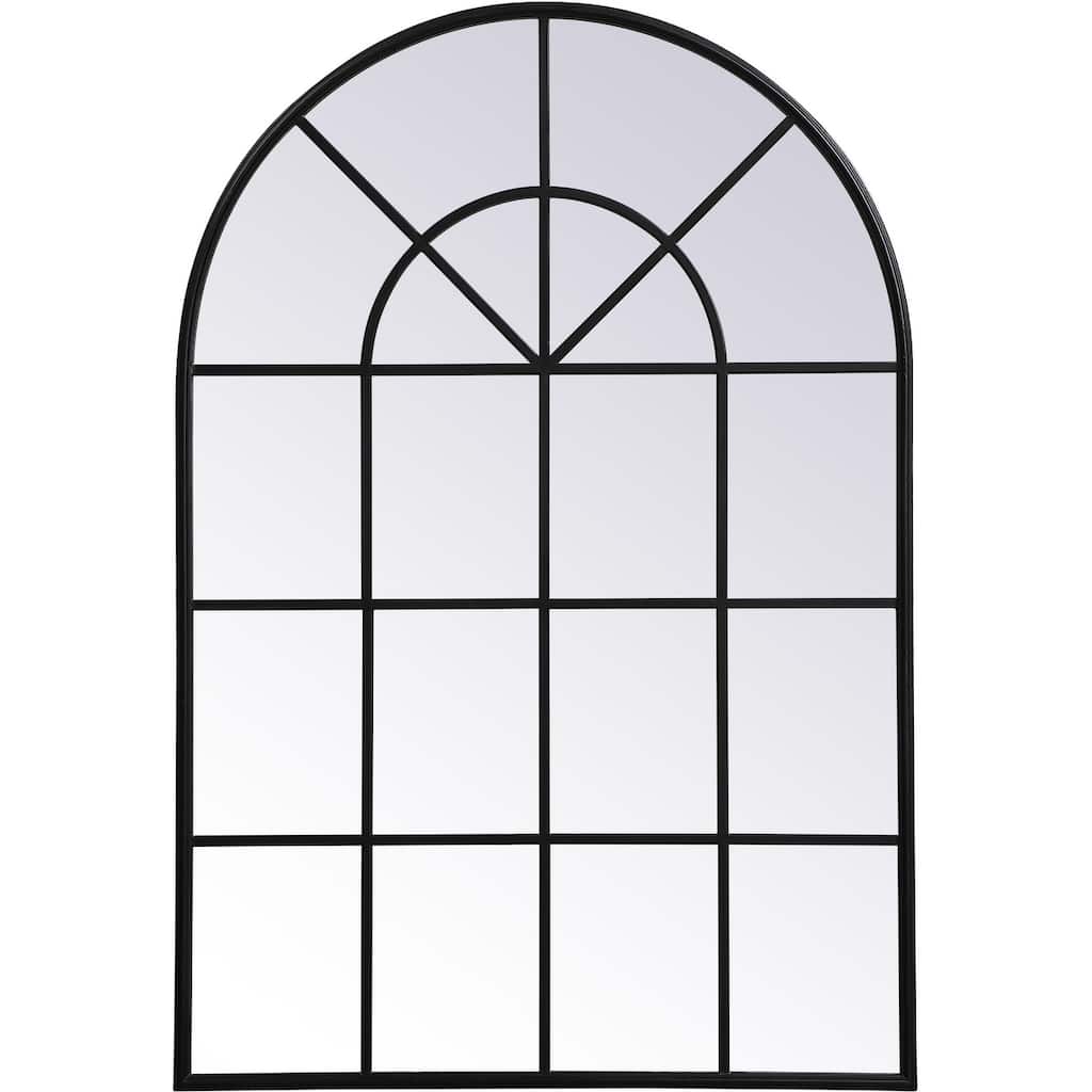 Elegant Lighting Motif 53-1/8" x 36-1/4" Arched Beveled Metal Framed