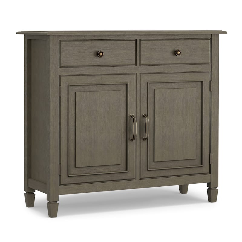WYNDENHALL Hampshire 40" Wide Solid Wood Traditional Entryway Storage Cabinet - 40"w x 15"d x 36" h