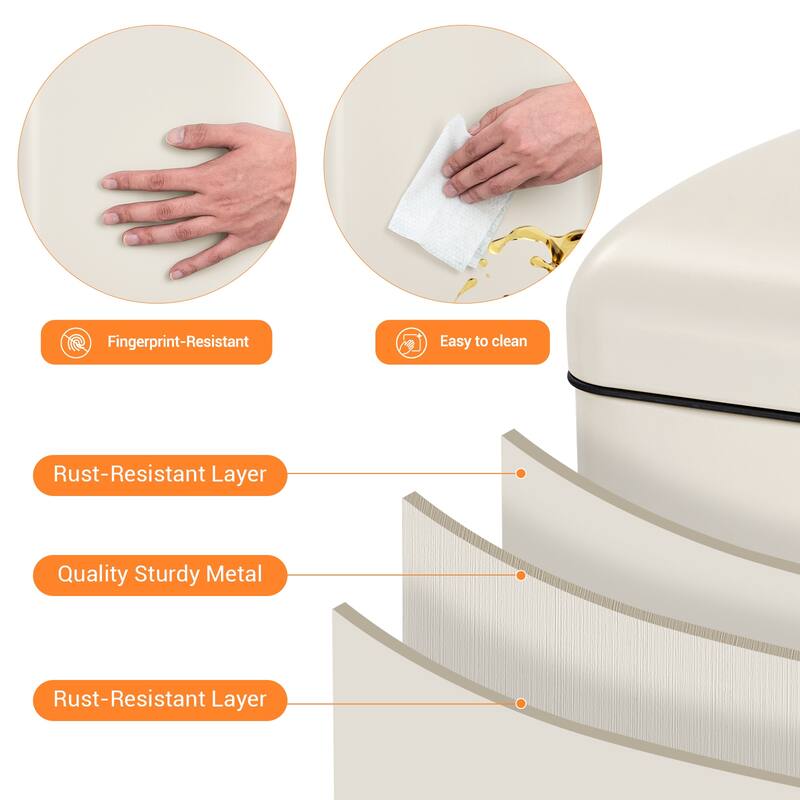 8 Gallon Step Trash Can, with Removable Inner Bucket