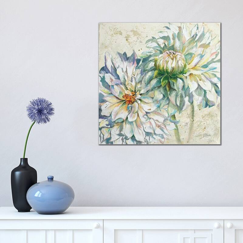 iCanvas "White Dahlias I" by Patricia Pinto Canvas Print - 18x18x1.5