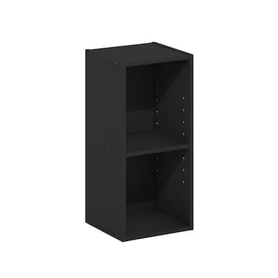 Furinno Fulda 2-Tier Space Saving Storage Shelf Bookcase, 10-Inch Width