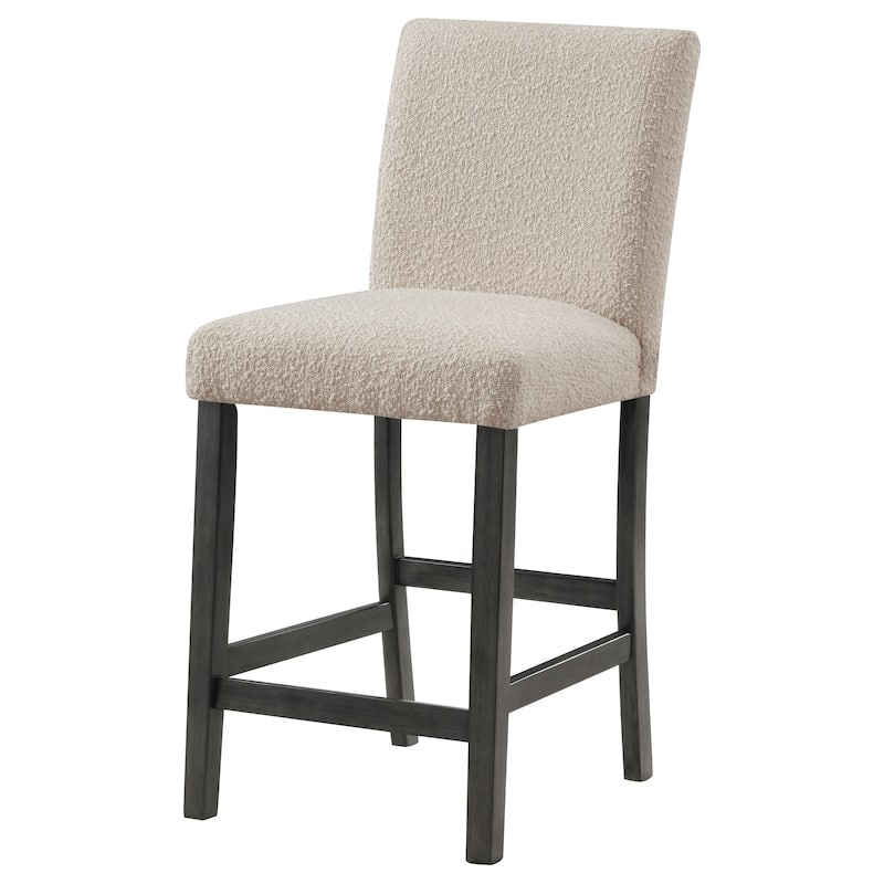 Alba Boucle Upholstered Counter Height Stools (Set of 2)