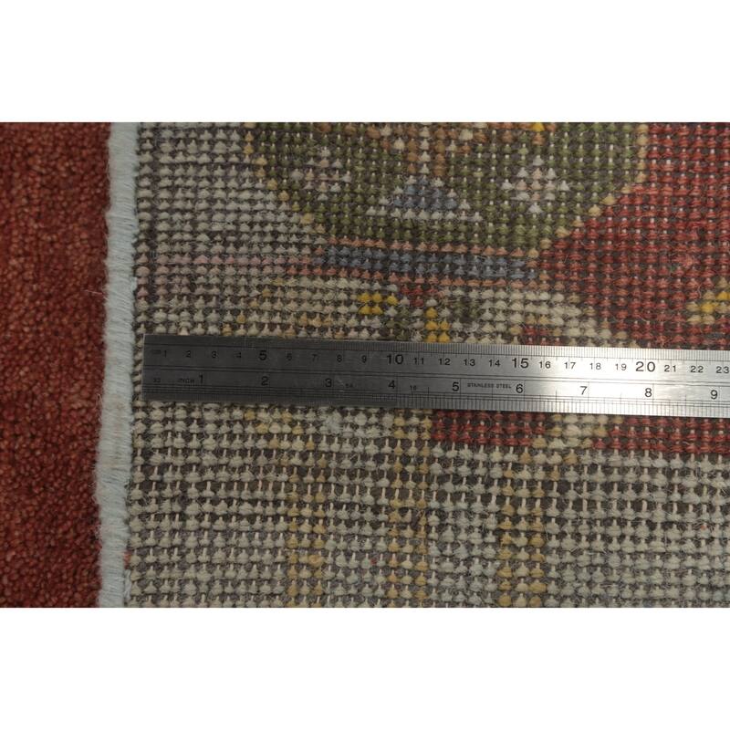 Hand-knotted Traditional Wool Orange Floral Area Rug Oriental Carpet - 5' 10'' X 4' 0''