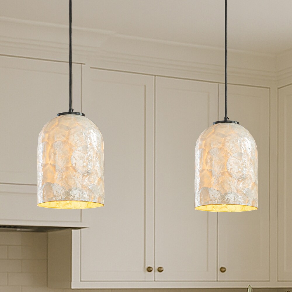 Capiz Shell Pendant Lamp - Overstock - 40348519