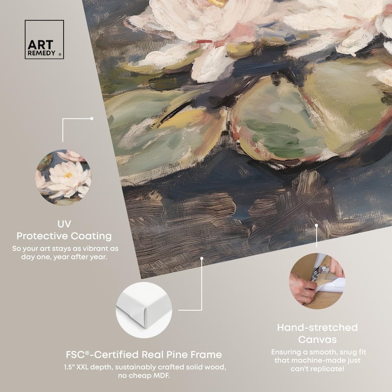 Water Lilies Canvas by Art Remedy, Gallery Wrapped