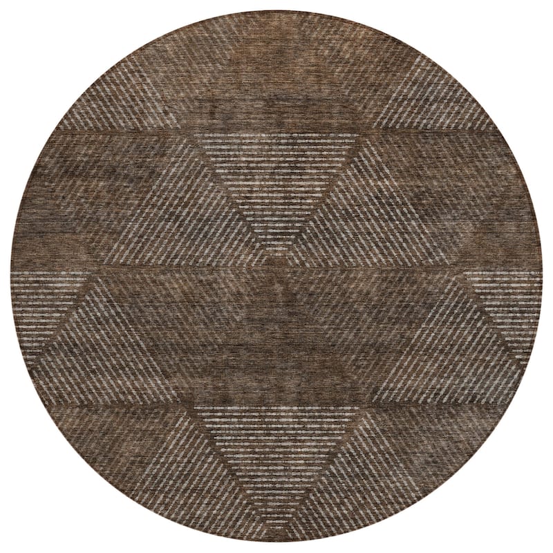 HomeRoots Geometric Transitional Rectangle Outdoor Rug
