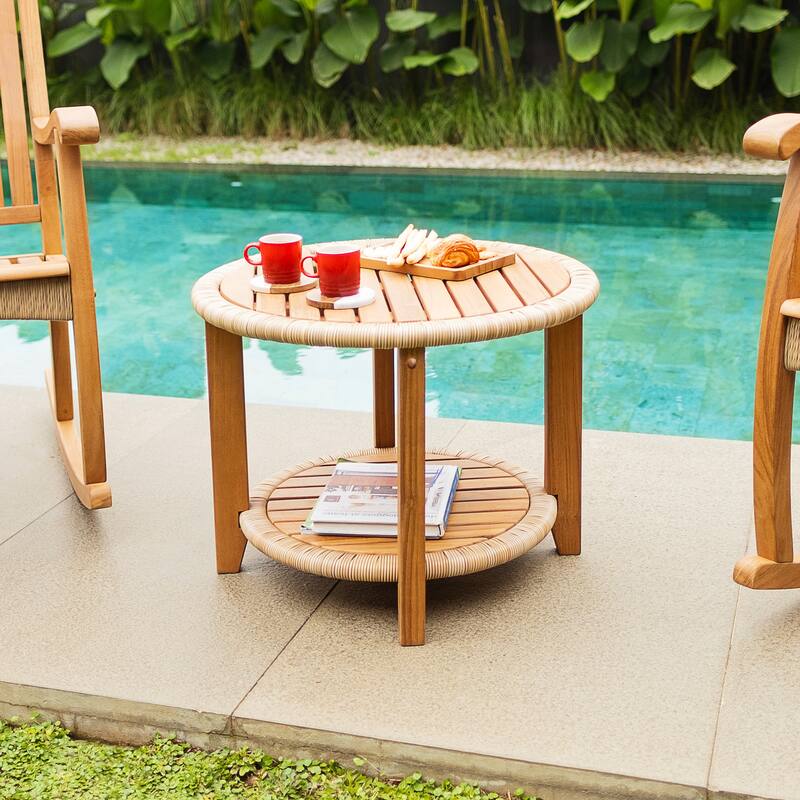 Cambridge Casual Marrakesh 3-piece Teak Wood Outdoor Rocking chair set