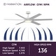 preview thumbnail 18 of 16, Fanimation Brawn 64 inch Indoor/Outdoor Smart Ceiling Fan with LED CCT Select Light Kit and Remote - Matte White