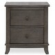 preview thumbnail 1 of 2, Evolur Signature Amsterdam Night Stand - Smokey Brushed Grey Smokey Brushed Grey - 2-drawer