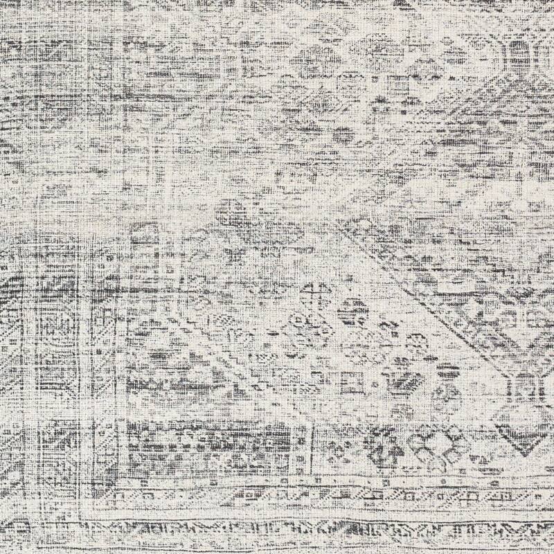 Livabliss Verninac Distressed Medallion Printed Washable Rug