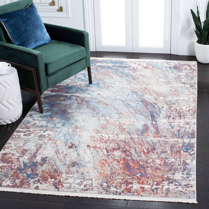SAFAVIEH Vintage Persian Kristjana Modern Abstract Rug - 2'6" x 4' - Blue/Rust