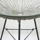 preview thumbnail 7 of 13, Sarcelles Modern Woven Wicker Patio Side Table with Glass Top by Corvus