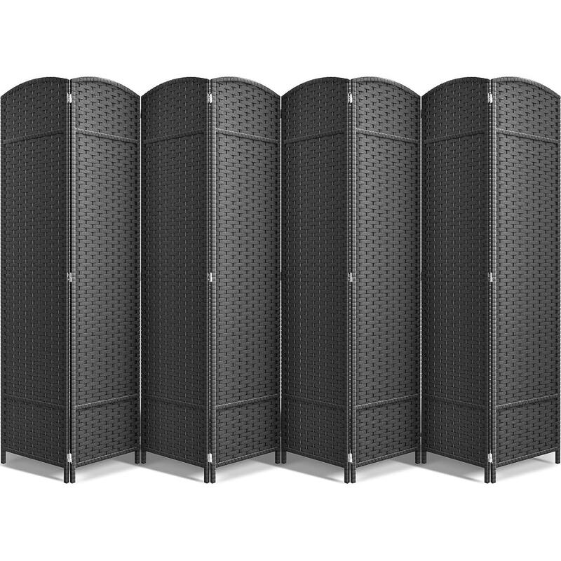 Room Divider Folding Privacy Screen Tall Partition Foldable Wall 8 Panel - 96” L x 19.50” W x 69” H