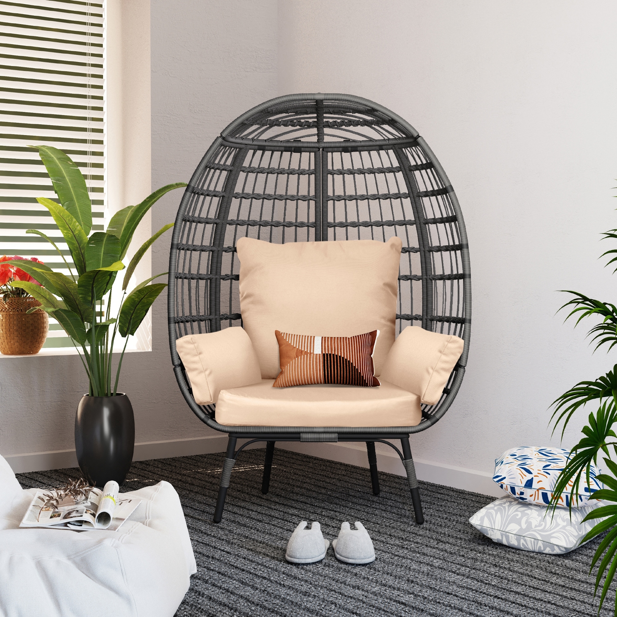 Oversized wicker chair cushions store