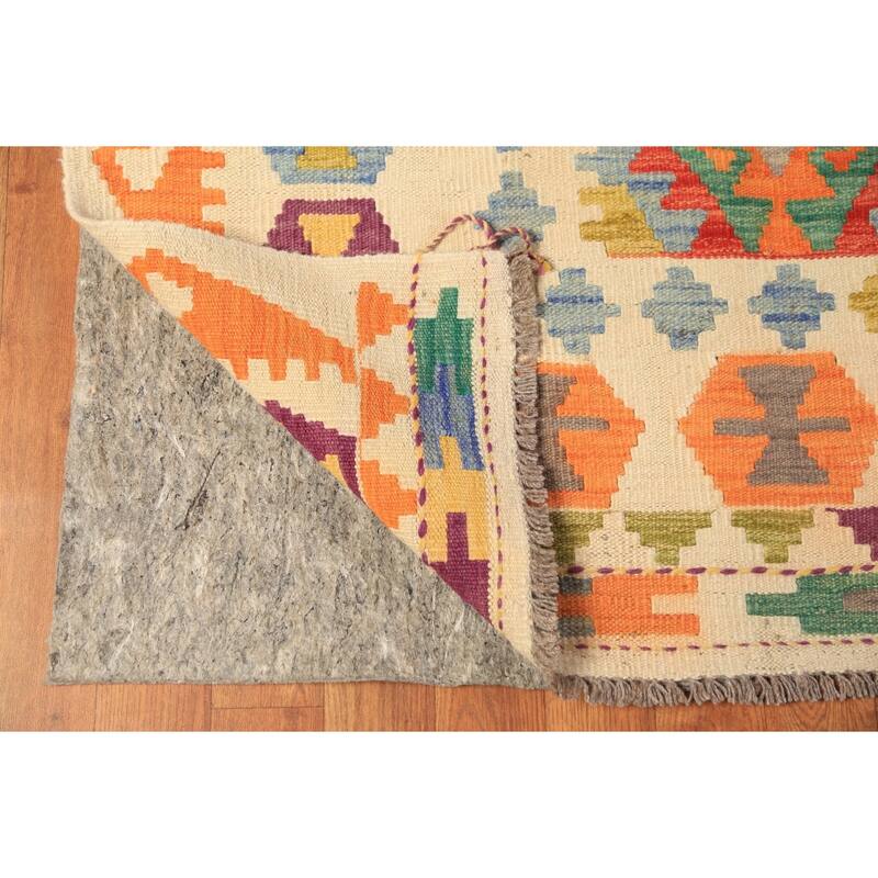 Kilim Oriental Large Rug Hand-Woven Wool Carpet - 10'0"x 16'8"