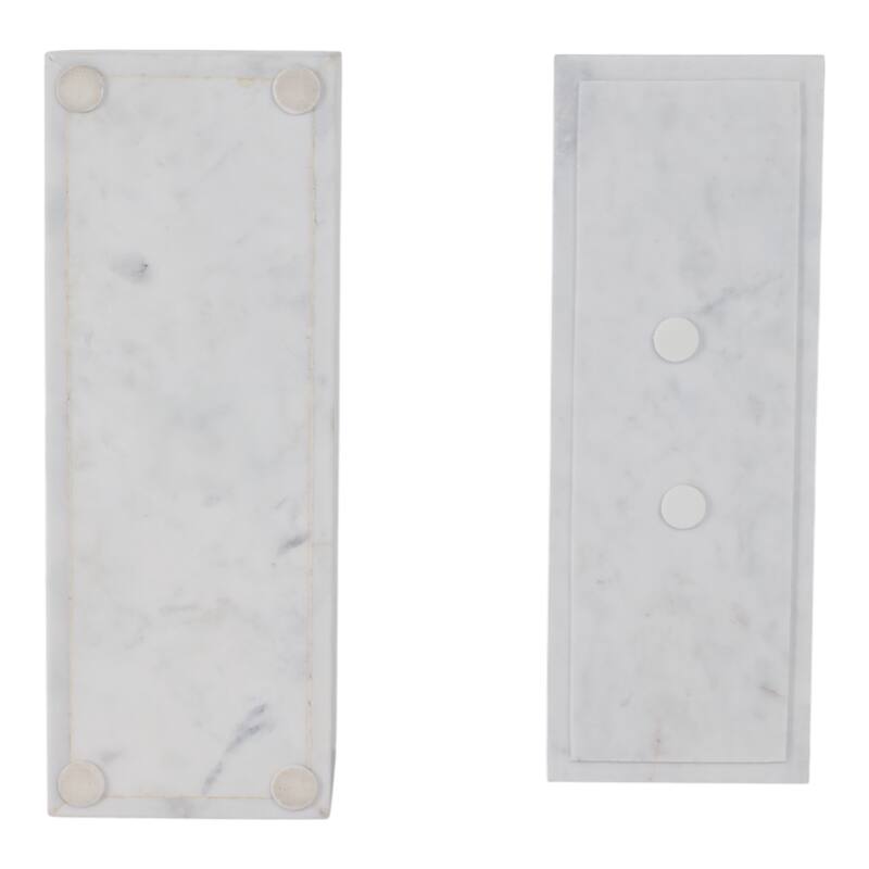 Marble Decorative Box Lidded Container Modern Handle Accent Luxury