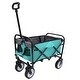 preview thumbnail 19 of 62, Foldable Wagon Cart with Strapping System, Utility Wagon Cart for Camping Shopping Sports Gardeing Fishing All-Terrain Wheels Green