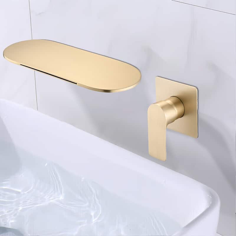 Topcraft Wall Mount Single Handle Waterfall Bathroom Faucet