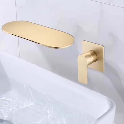 Topcraft Wall Mount Single Handle Waterfall Bathroom Faucet