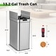 preview thumbnail 3 of 8, Costway Slim Kitchen Trash Can with Wing Lids 13.2 Gal Automatic