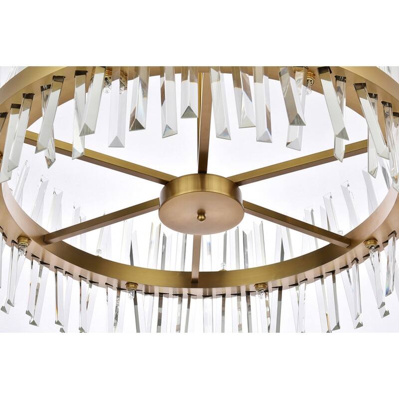 Indigo Home 32 inch crystal round chandelier light