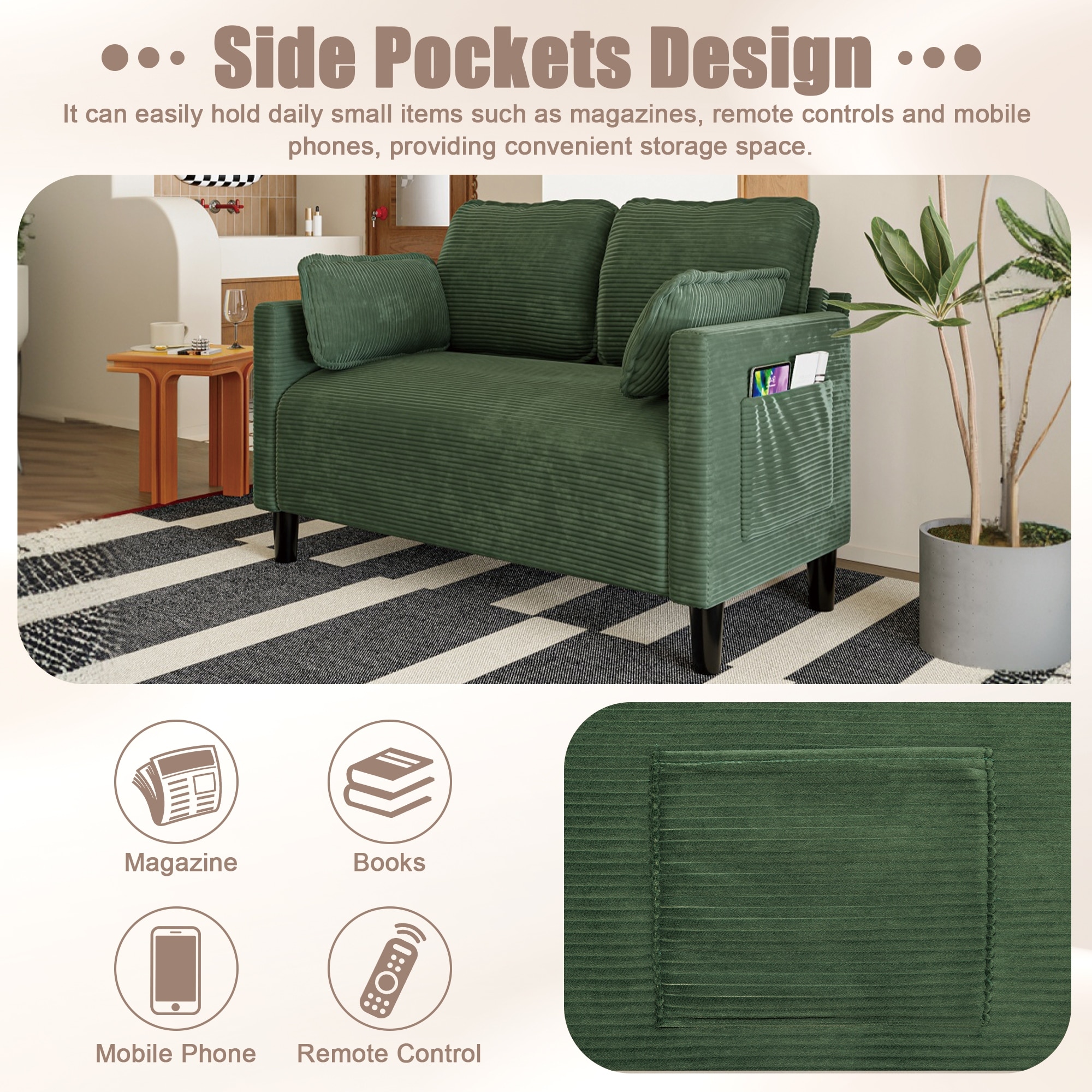 Soft Loveseat Couch With Soft Cushions