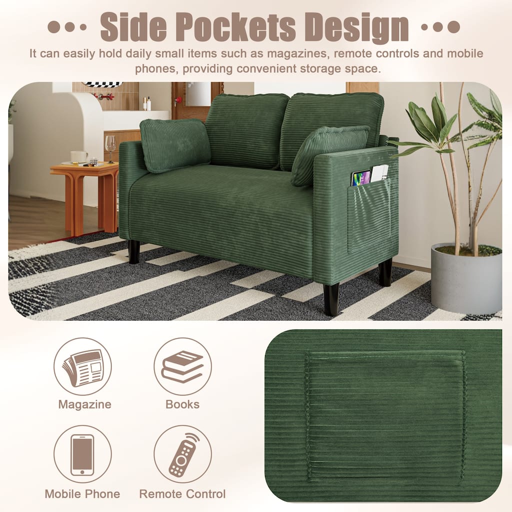 Soft Loveseat Couch With Soft Cushions