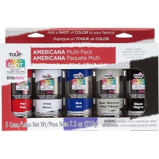 Tulip Instant Color Shots Americana Fabric Spray Paint Set, 5 Pack - Multi - 5-Pack