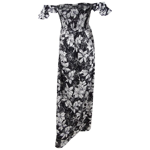 plus size white floral maxi dress