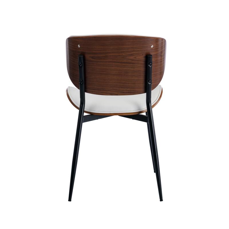 Porthos Home Aric PU Leather Dining Chairs with Steel Legs, Set of 2