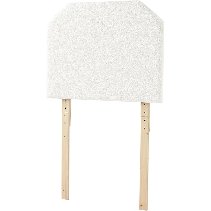Tavira Allure® Boucle Dorm Headboard with Legs by DormCo - Cream White