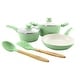 preview thumbnail 3 of 3, Gibson Home Plaza Cafe 7Pc Essential Core Aluminum Cookware Set Mint
