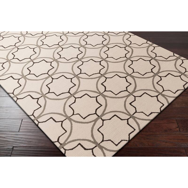 Hand-hooked Dolly Contemporary Geometric Indoor/ Outdoor Area Rug