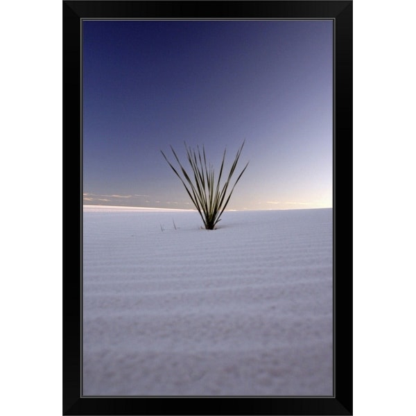 "Sunset at White Sands, New Mexico" Black Framed Print