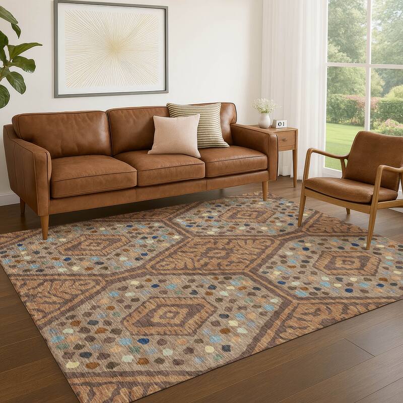 Machine Washable Indoor/ Outdoor Global Nipsey Chantille Rug