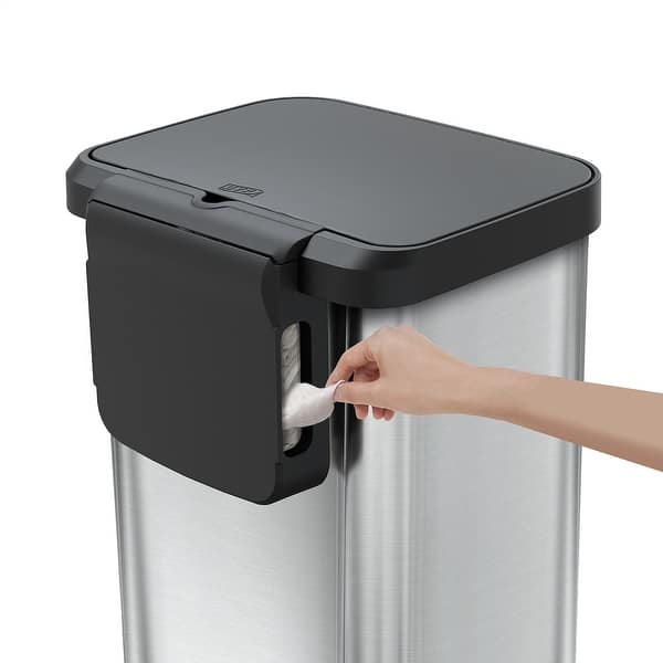 Glad Stainless Steel Step-on Trash Can - 15-20 Gallons