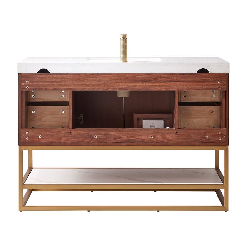 Mahon Single Bath Vanity with Composite Stone Top without Mirror