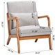 preview thumbnail 2 of 19, Mid-century Modern Accent Chair with Upholstered Pillow