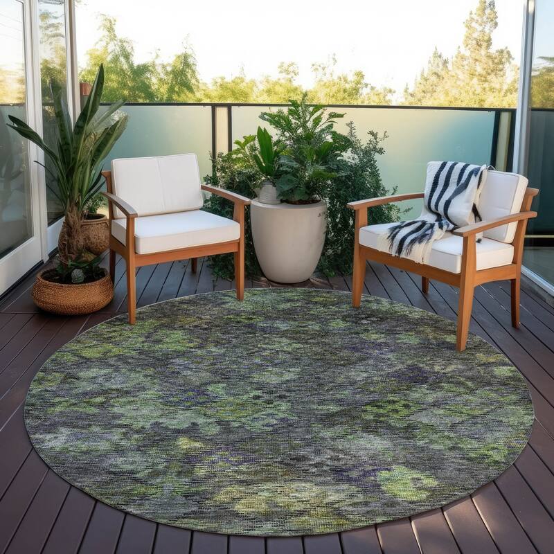 Machine Washable Indoor/ Outdoor Boho Moroccan Chantille Rug