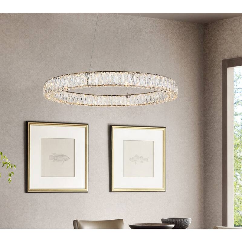 Integrated LED chip light gold Chandelier