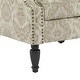 preview thumbnail 53 of 80, Mid-Century Modern Linen/ Vegan Leather Wing Back Accent Chair