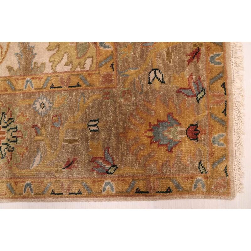 ECARPETGALLERY Hand-knotted Jules Serapi Ivory Wool Rug - 5'11 x 8'11