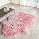 preview thumbnail 24 of 101, SAFAVIEH Handmade Arctic Shag Guenevere 3-inch Extra Thick Rug 4' x 6' Scallop - Pink