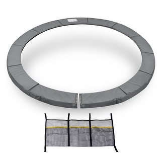 ExacMe Premium Trampoline Pad Replacement, 0.8-in Thick Safety Spring Cover with Opening, Storage Bag, Grey
